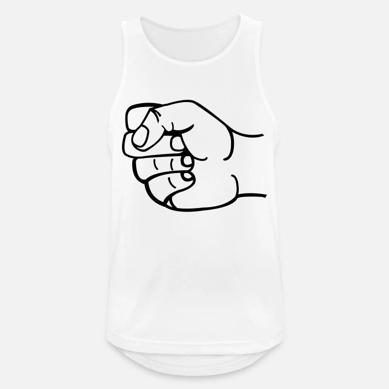 faust1 - Männer Tank Top atmungsaktiv - Weiß