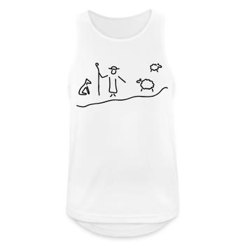 schäfer mit herde - Männer Tank Top atmungsaktiv - Weiß - Vorne - Nick (188cm)