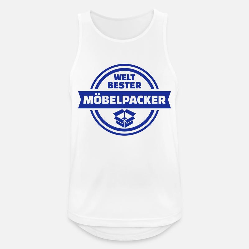 Möbelpacker - Männer Tank Top atmungsaktiv - Weiß