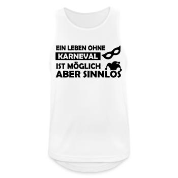 ein leben ohne karneval - Männer Tank Top atmungsaktiv - Weiß - Vorne - Nick (188cm)