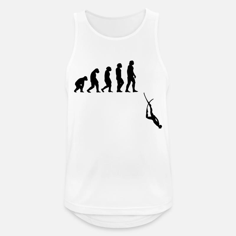 Evolution Apnoe Tauchen - Männer Tank Top atmungsaktiv - Weiß