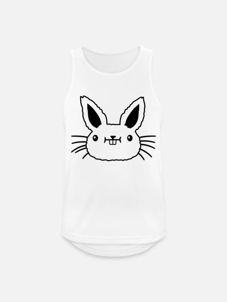 Face little kawaii rabbit - Men's Breathable Tank Top - white