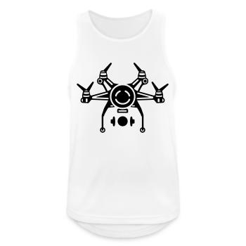 Drohne - Männer Tank Top atmungsaktiv - Weiß - Vorne - Nick (188cm)
