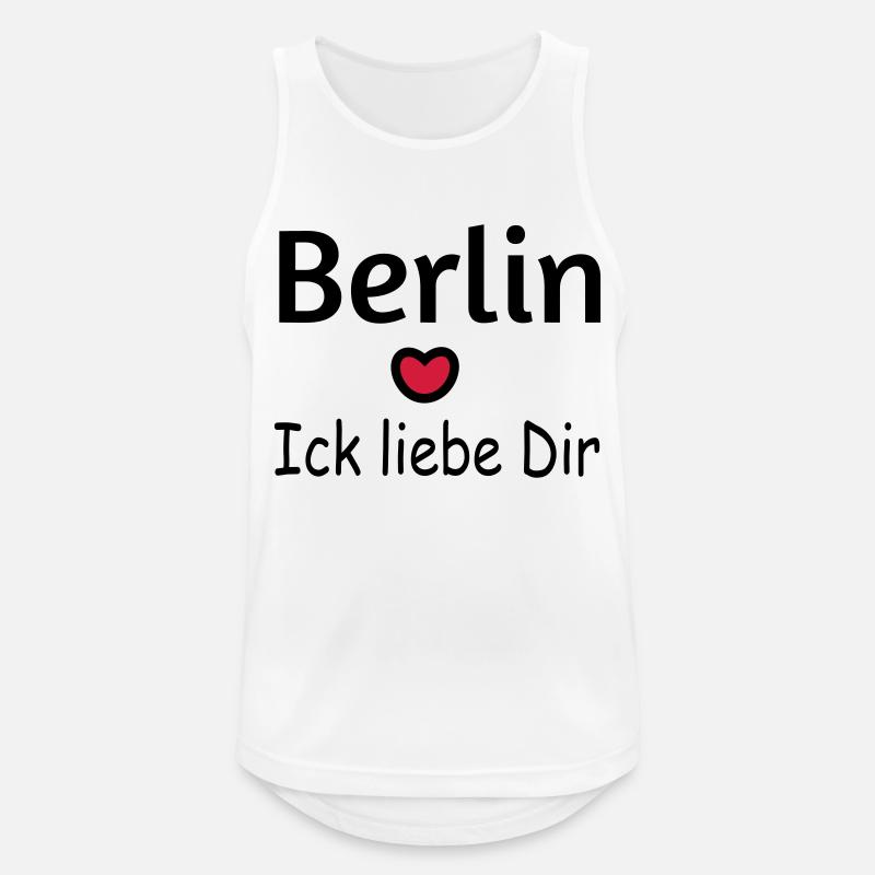 Berlin Ich liebe Dir - Männer Tank Top atmungsaktiv - Weiß