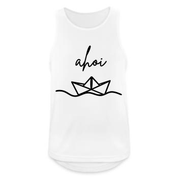 ahoi - Männer Tank Top atmungsaktiv - Weiß - Vorne - Nick (188cm)