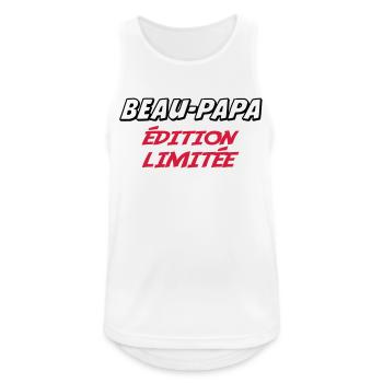 BEAUTIFUL DAD limitierte Auflage - Männer Tank Top atmungsaktiv - Weiß - Vorne - Nick (188cm)