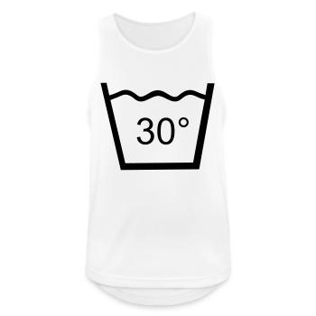 wash, iron, washing machine - Men's Breathable Tank Top - white - Front - Nick (188cm)