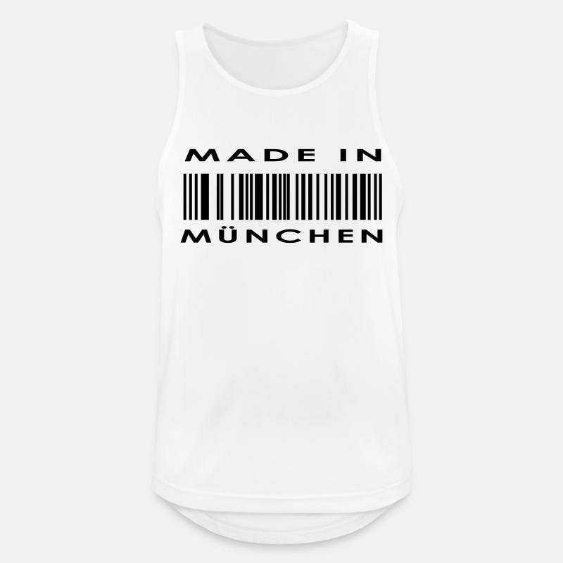 München - Männer Tank Top atmungsaktiv - Weiß