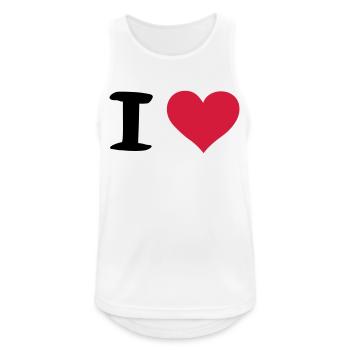 i heart - Débardeur respirant Homme - blanc - Devant - Nick (188cm)
