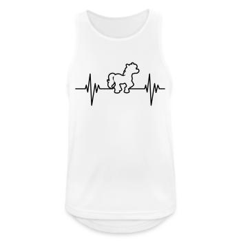 Pony Pulse - Männer Tank Top atmungsaktiv - Weiß - Vorne - Nick (188cm)