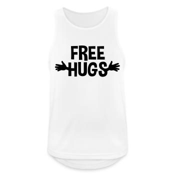 free hugs - Männer Tank Top atmungsaktiv - Weiß - Vorne - Nick (188cm)