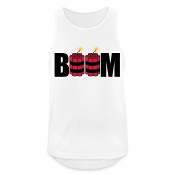 boom angezuendet tnt dynamit explodieren explosion - Männer Tank Top atmungsaktiv - Weiß - Vorne - Nick (188cm)