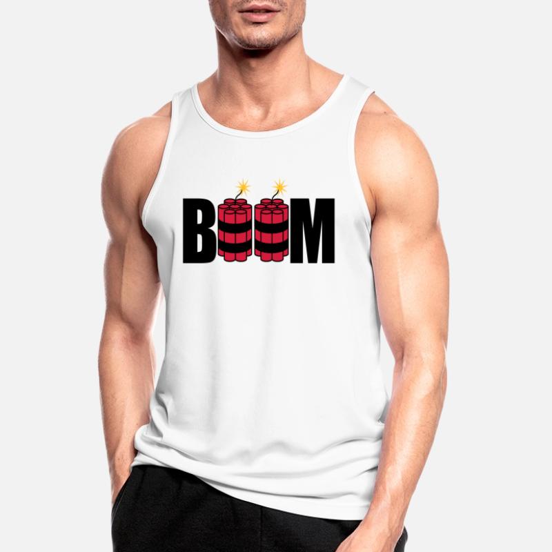 boom lit tnt dynamite explode explosion Men's Breathable Tank Top