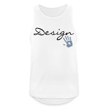 design - Männer Tank Top atmungsaktiv - Weiß - Vorne - Nick (188cm)