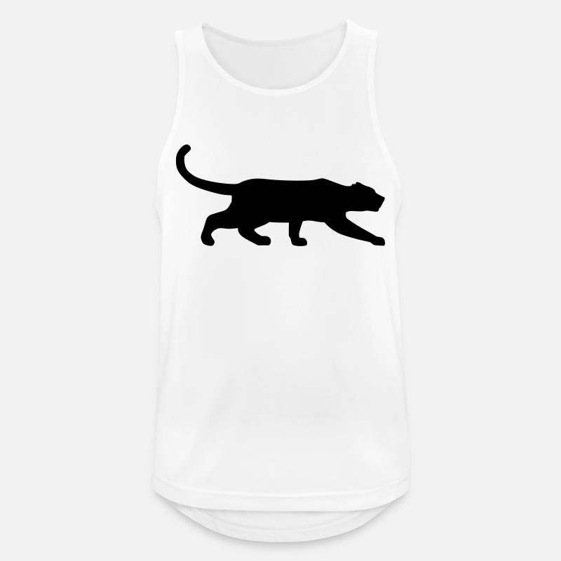 schwarzer Panther schleicht vektor - Männer Tank Top atmungsaktiv - Weiß