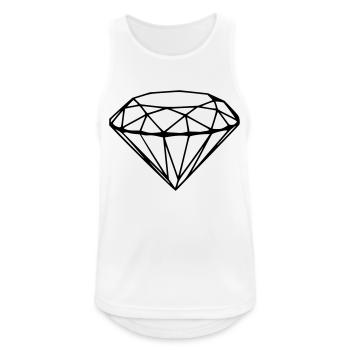 Diamant - Débardeur respirant Homme - blanc - Devant - Nick (188cm)
