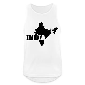 Inde (ID: 002004) - Débardeur respirant Homme - blanc - Devant - Nick (188cm)
