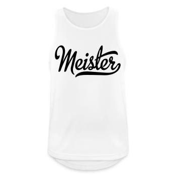 Meister - Männer Tank Top atmungsaktiv - Weiß - Vorne - Nick (188cm)