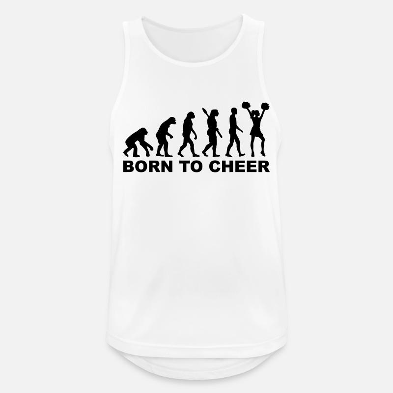 Evolution Cheerleading - Männer Tank Top atmungsaktiv - Weiß