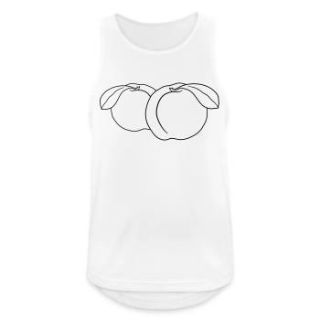 2 pfirsiche lecker frucht früchte - Männer Tank Top atmungsaktiv - Weiß - Vorne - Nick (188cm)