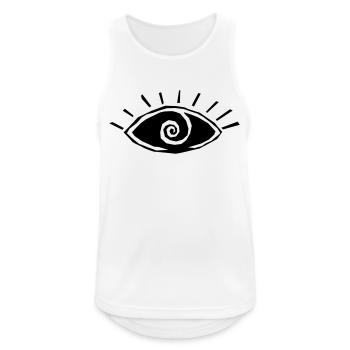 Eye, vision, all seeing eye, spiral, god, third - Men's Breathable Tank Top - white - Front - Nick (188cm)