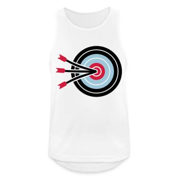 Bogenschießen - Männer Tank Top atmungsaktiv - Weiß - Vorne - Nick (188cm)
