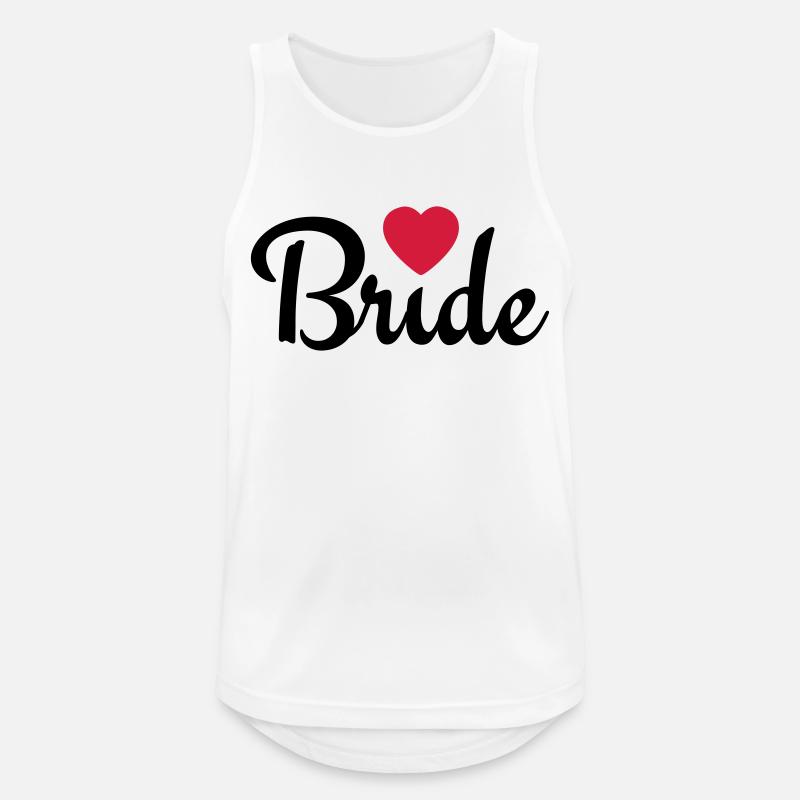 bride with heart 2c - Men's Breathable Tank Top - white