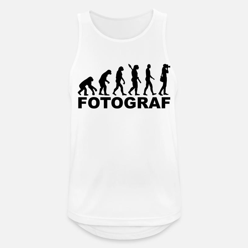 Fotograf - Männer Tank Top atmungsaktiv - Weiß