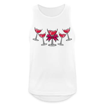 glases wine - Männer Tank Top atmungsaktiv - Weiß - Vorne - Nick (188cm)