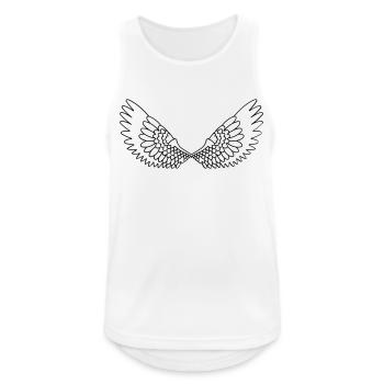 Open wings with feathers - Men's Breathable Tank Top - white - Front - Nick (188cm)