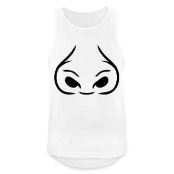 Große Nasenlöcher dicke Nase - Männer Tank Top atmungsaktiv - Weiß - Vorne - Nick (188cm)