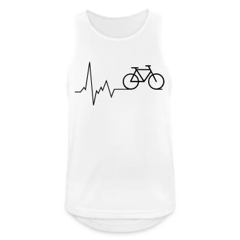 ECG de vélo Heartbeat - Débardeur respirant Homme - blanc - Devant - Nick (188cm)