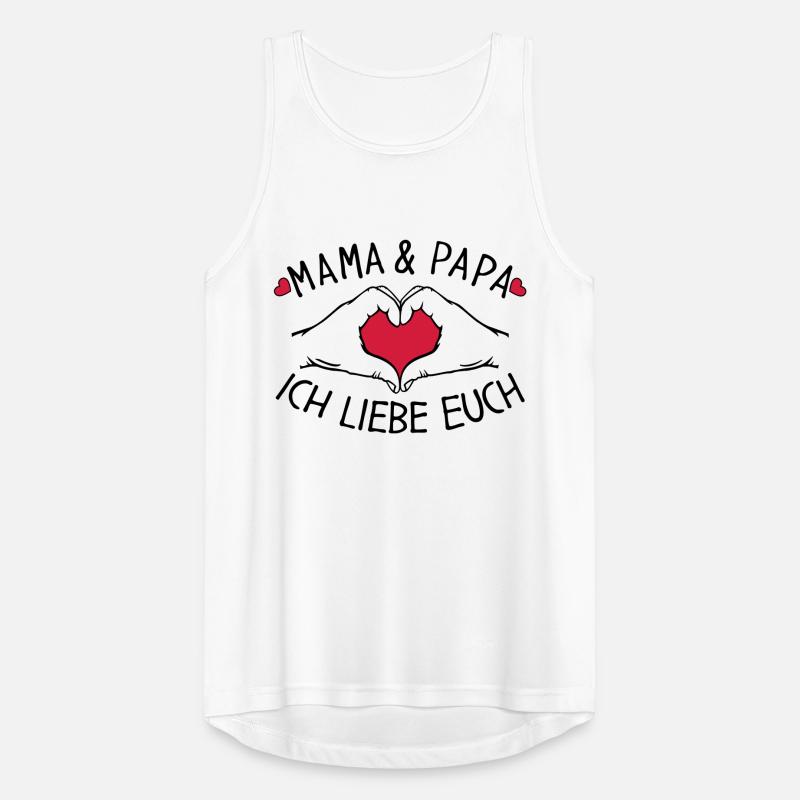 Mama und Papa ich liebe Euch Männer Tank Top atmungsaktiv