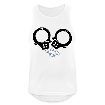 Handcuffs 2 - Men's Breathable Tank Top - white - Front - Nick (188cm)