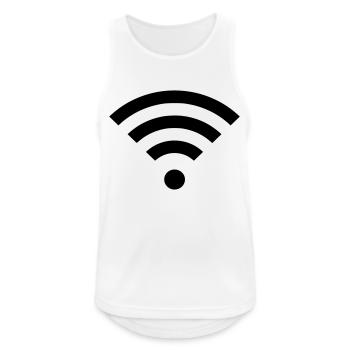 WIFI-WLAN - Männer Tank Top atmungsaktiv - Weiß - Vorne - Nick (188cm)