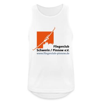 Logo Fliegerclub Schwerin Pinnow (web) - Männer Tank Top atmungsaktiv - Weiß - Vorne - Nick (188cm)