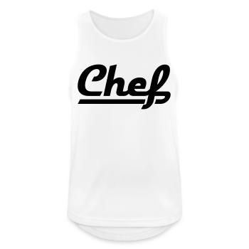 Chef - Débardeur respirant Homme - blanc - Devant - Nick (188cm)