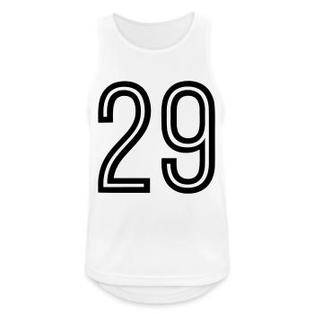 Rückennummer 29 - Männer Tank Top atmungsaktiv - Weiß - Vorne - Nick (188cm)