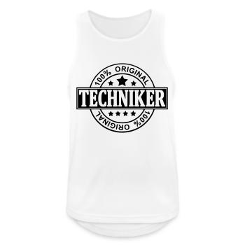 Techniker - Männer Tank Top atmungsaktiv - Weiß - Vorne - Nick (188cm)