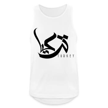 Arabische Typografie Türkei - Männer Tank Top atmungsaktiv - Weiß - Vorne - Nick (188cm)