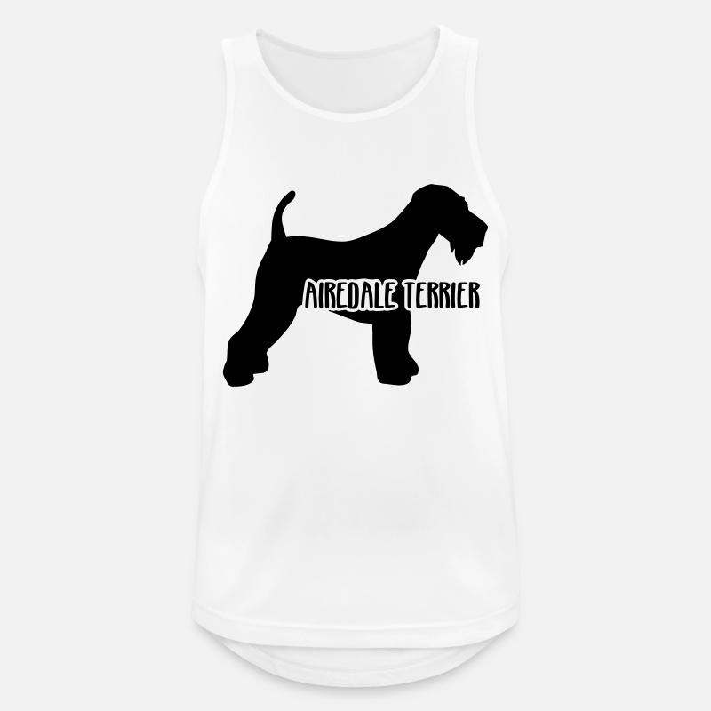 Airedale Terrier - Men's Breathable Tank Top - white