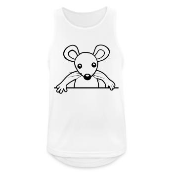 Niedliche hinter Mauer - Männer Tank Top atmungsaktiv - Weiß - Vorne - Nick (188cm)