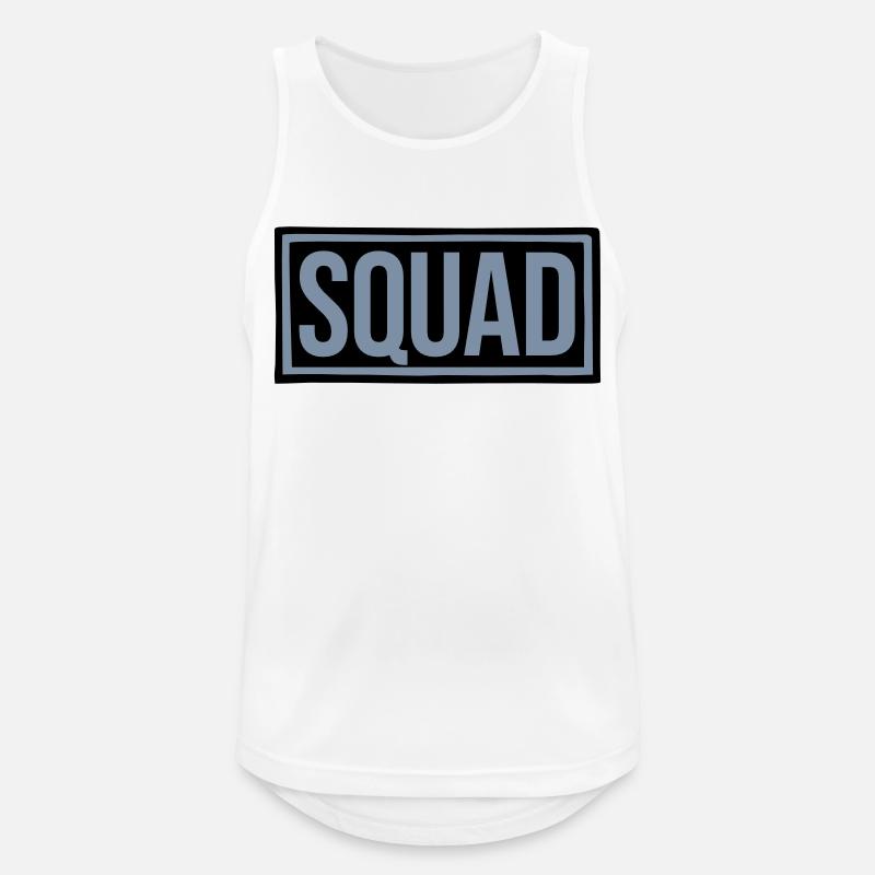 Text Squad Leader Schild - Männer Tank Top atmungsaktiv - Weiß