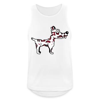Hund Zombie Untot Halloween Horror Leiche Grusel - Männer Tank Top atmungsaktiv - Weiß - Vorne - Nick (188cm)