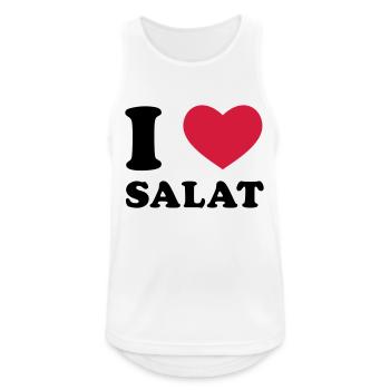 J'aime salade - Débardeur respirant Homme - blanc - Devant - Nick (188cm)