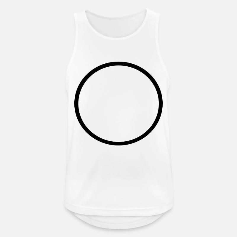 Ring Medium - Männer Tank Top atmungsaktiv - Weiß