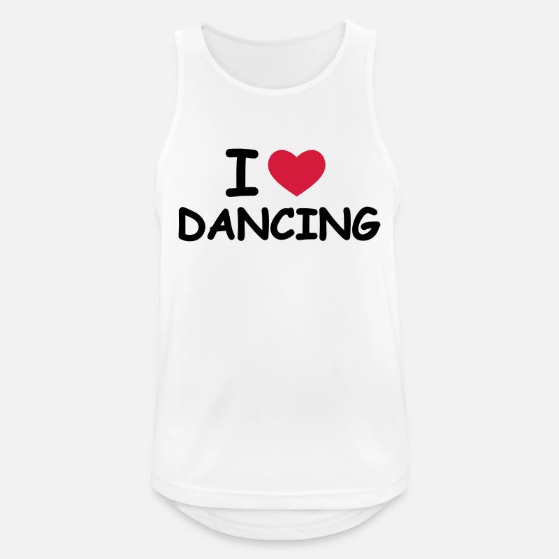 I Love Dancing - Männer Tank Top atmungsaktiv - Weiß