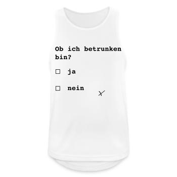 Party - Männer Tank Top atmungsaktiv - Weiß - Vorne - Nick (188cm)
