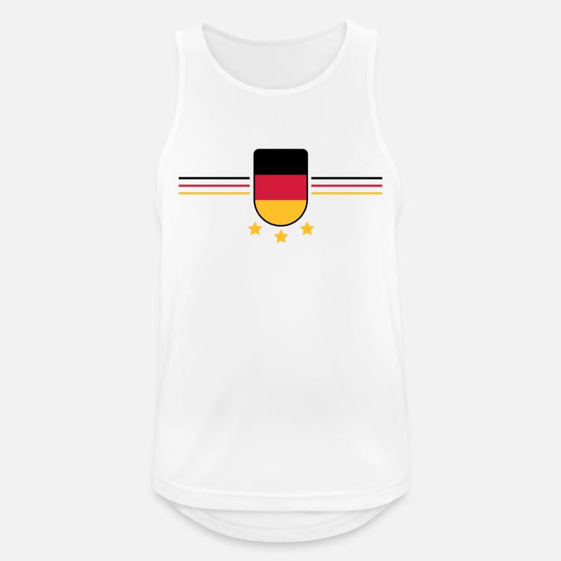 deutschland 3 sterne - Männer Tank Top atmungsaktiv - Weiß