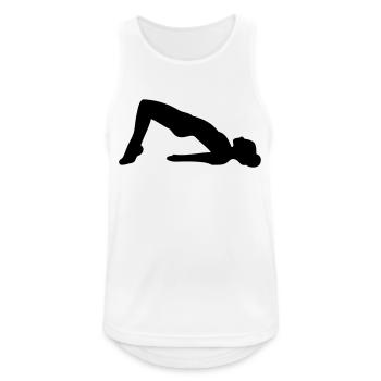 hip up exercise - Men's Breathable Tank Top - white - Front - Nick (188cm)